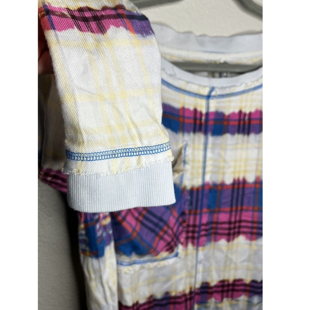 Free People All Intimately Fresh In Flannel Plaid Multicolor Pullover XS Comfort - Picture 6 of 8